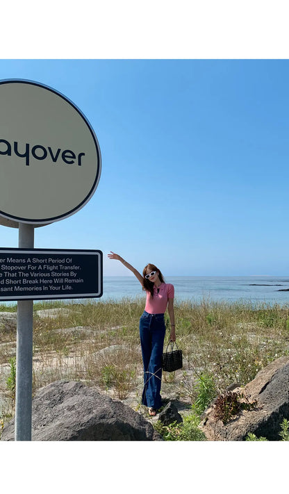 High Waist Bell Bot Jeans Women's Slim Fit Versatile Long Pants Summer Chic Vintage Denim Blue High Waist Long Leggings