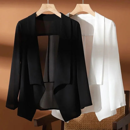Fashion Chiffon Coat Shawl Female New 2025 Summer Clothes Sun Protection Clothing Women's Summer Thin Jacket Cardigan Tops