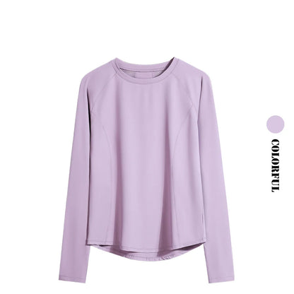 DRUR Fitness T-shirts Women Running Shirts Long Sleeve Quick Dry Breathable Sports Top Jogger Workout Pullover Top Sportswear