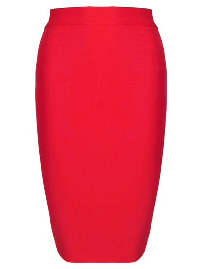 BEAUKEY Sexy Yellow Bandage Skirts 2023 Women Summer High Waist Quality Pink Black White Party Skirts XL Tight Office Lady Skirt