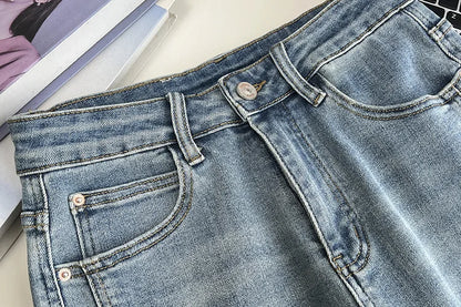 Plus Size Women's High Waisted Slim Flared Jeans 2025 Spring Stretch Denim Pants Curvy Premium Slimming & Lengthening Design