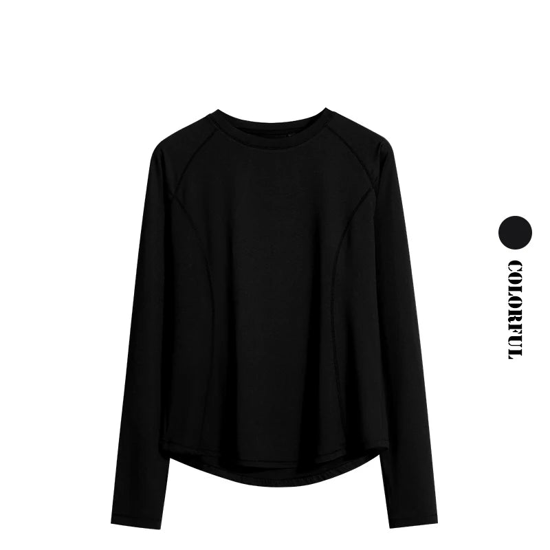 DRUR Fitness T-shirts Women Running Shirts Long Sleeve Quick Dry Breathable Sports Top Jogger Workout Pullover Top Sportswear