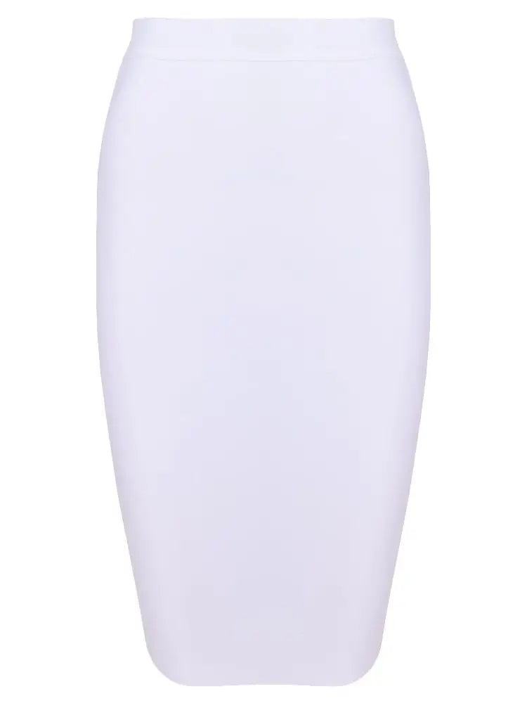 BEAUKEY Sexy Yellow Bandage Skirts 2023 Women Summer High Waist Quality Pink Black White Party Skirts XL Tight Office Lady Skirt