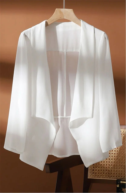 Fashion Chiffon Coat Shawl Female New 2025 Summer Clothes Sun Protection Clothing Women's Summer Thin Jacket Cardigan Tops