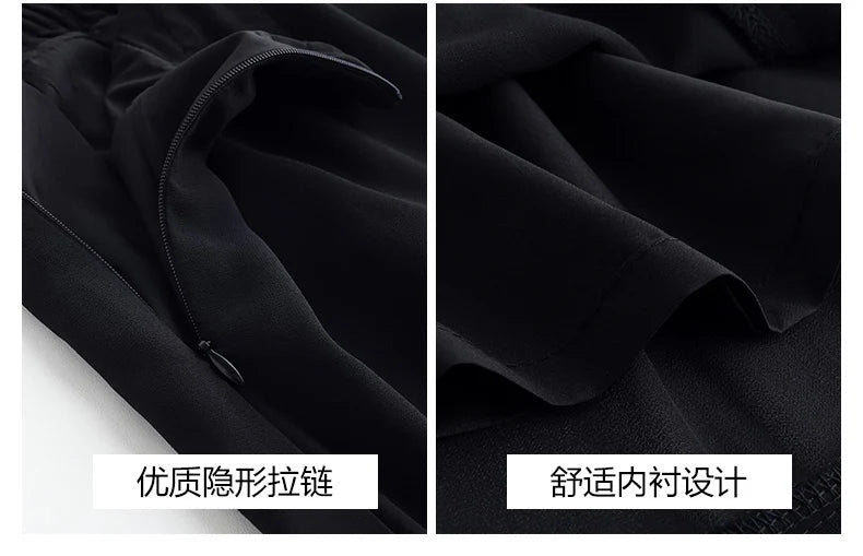 ZUZK Fashion Irregular Fishtail Chiffon Skirts Elegant High Waist Summer Luxury Party Skirt Female Ruffles Long Skirts