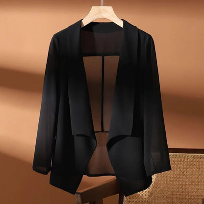 Fashion Chiffon Coat Shawl Female New 2025 Summer Clothes Sun Protection Clothing Women's Summer Thin Jacket Cardigan Tops