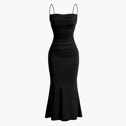 Mia Muse Women's Party Dresses Maxi Spaghetti Strap Elegant Slim Evening Wedding Guest Multi-Color Summer Milkmaid Dresses