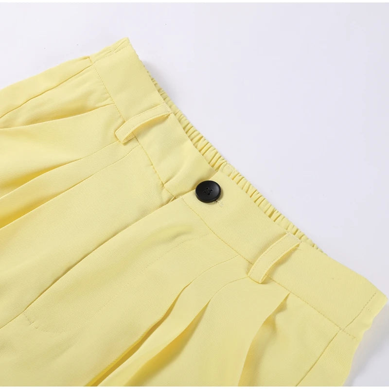 Fashion Lapel Suit Jacket Women Casual Loose Short Sleeve Office Lady Coat 2025 New Chic Autumn Single Button Oversize Jacket