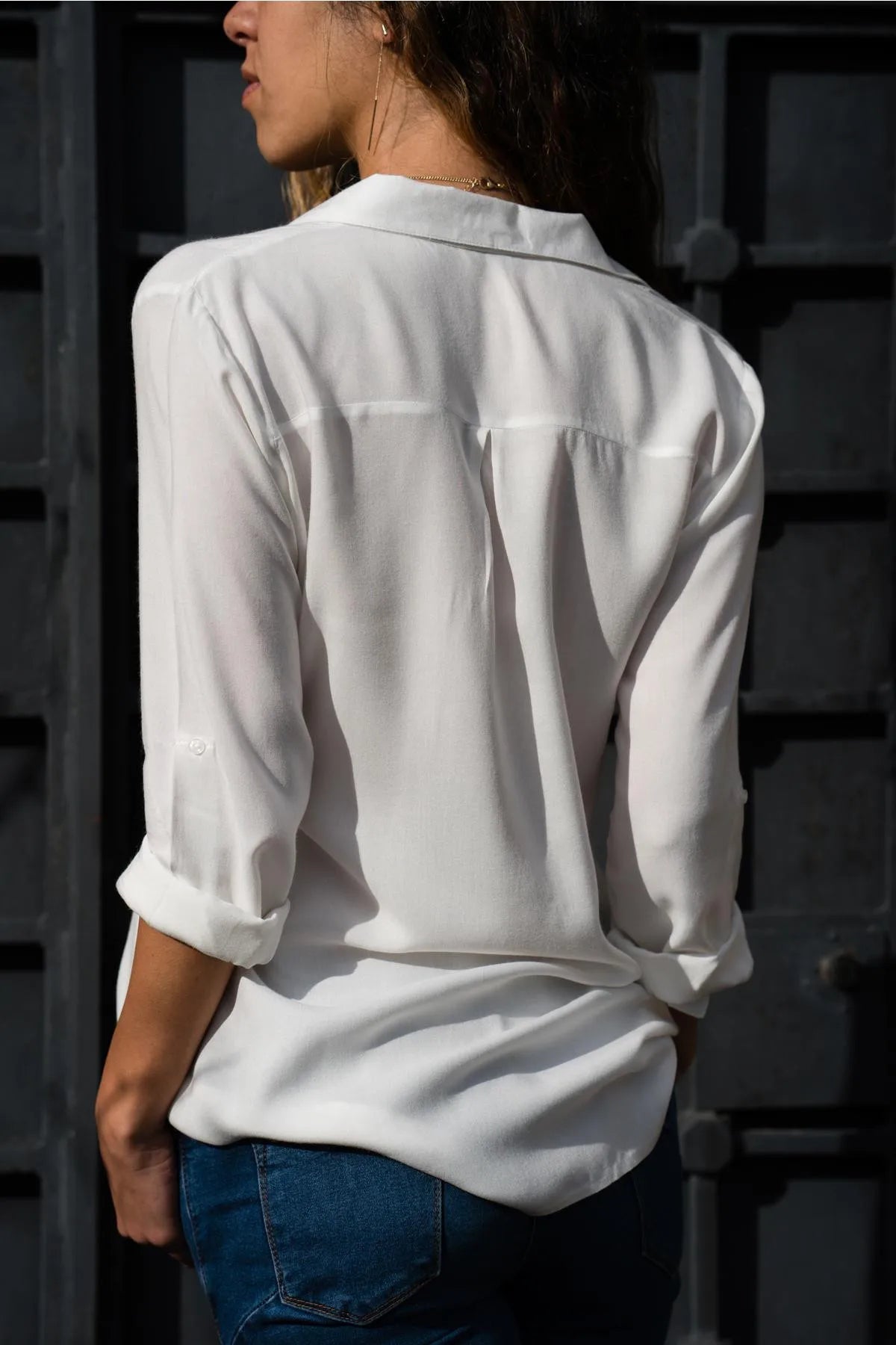 Women Shirt Spring Summer Casual Long Sleeve Button Solid Color Blouses And Tops 2023 Office Ladies Shirts White Top S-5XL